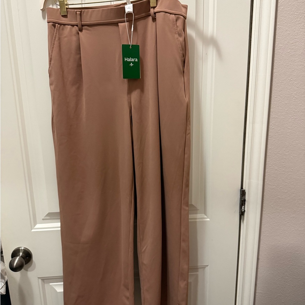 HALARA Brown Wide-Leg Trousers